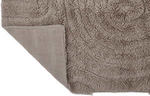 Shaggy woolen rug - SWIRL - grey