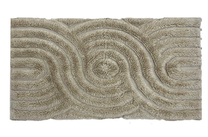 Shaggy woolen rug - SWIRL - grey