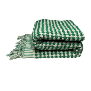 Grønt badehåndklæde