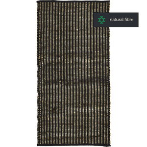 Seagras runner SAIGON with recycled cotton I black